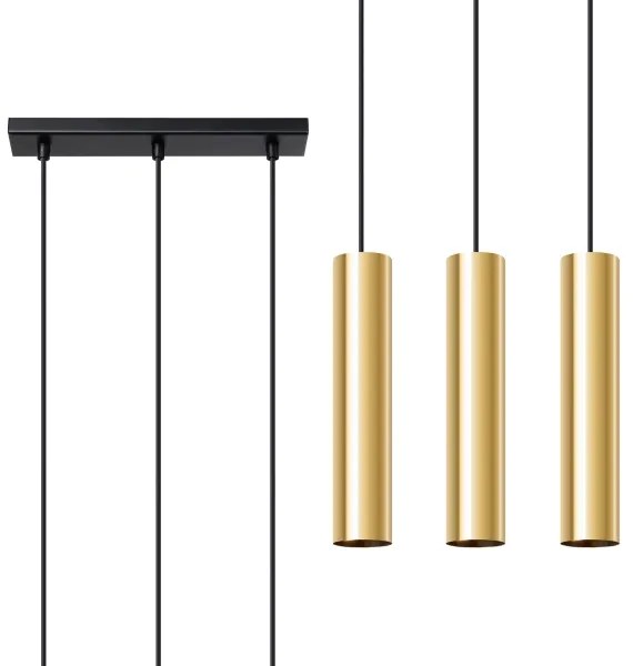 Sollux SL.1201 - Luster na lanku LAGOS 3xGU10/10W/230V zlatá