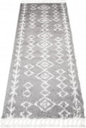 TA Koberec G940B TMAVO ŠEDÁ/KRÉMOVÁ BOHO Rozmer: 100x150 cm