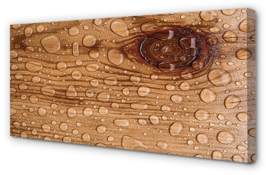 Obraz canvas Kvapky vody dreva 100x50 cm