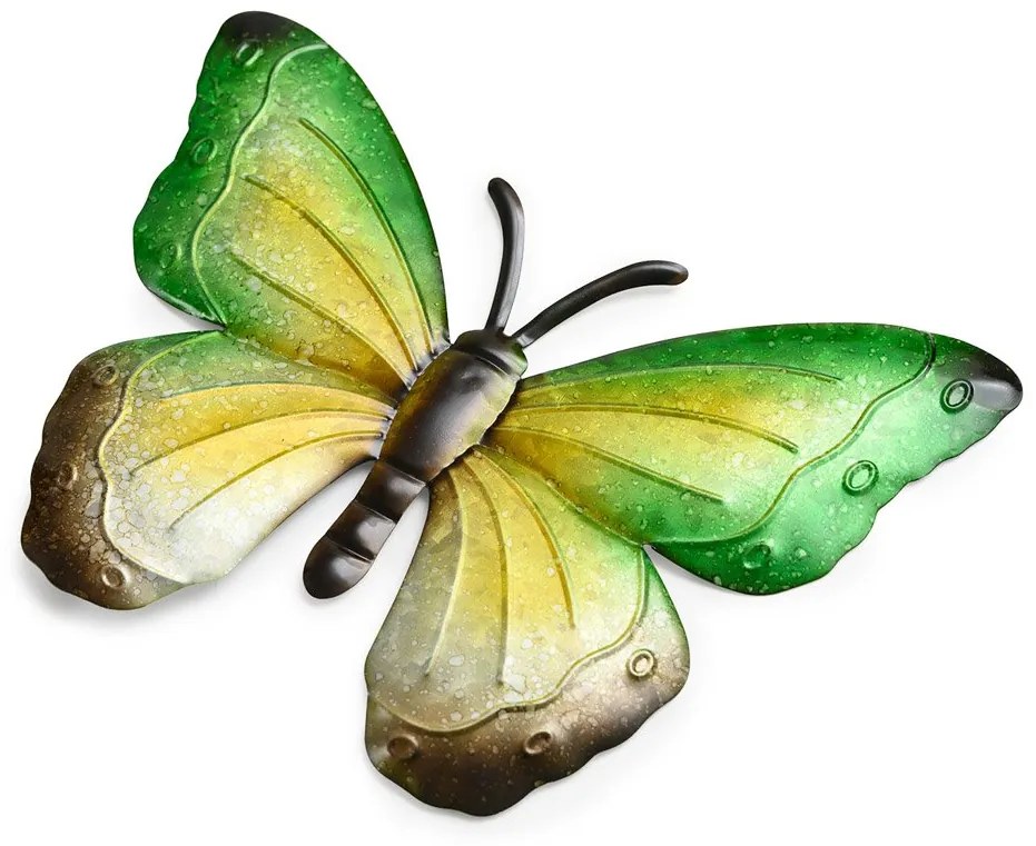 Nástenná kovová dekorácia motýľ BUTTERFLY 40 cm - viac farieb Farba: Fialová