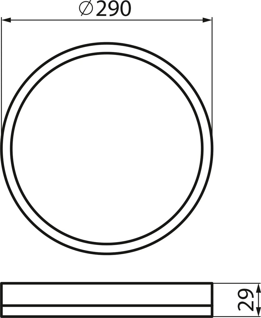 KANLUX KANLUX, AZPO stropné LED svietidlo, priemer 290mm, 18,5W, 3000/4000/6000K, IP54, biela, 31514
