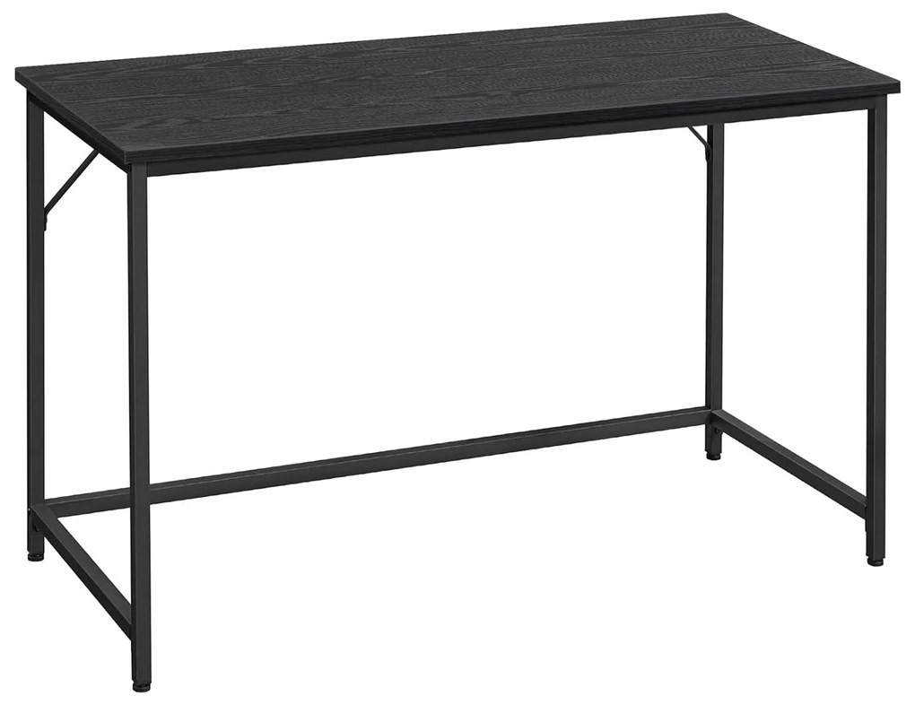 Písací stôl, kancelársky stôl, kovový rám, čierna farba