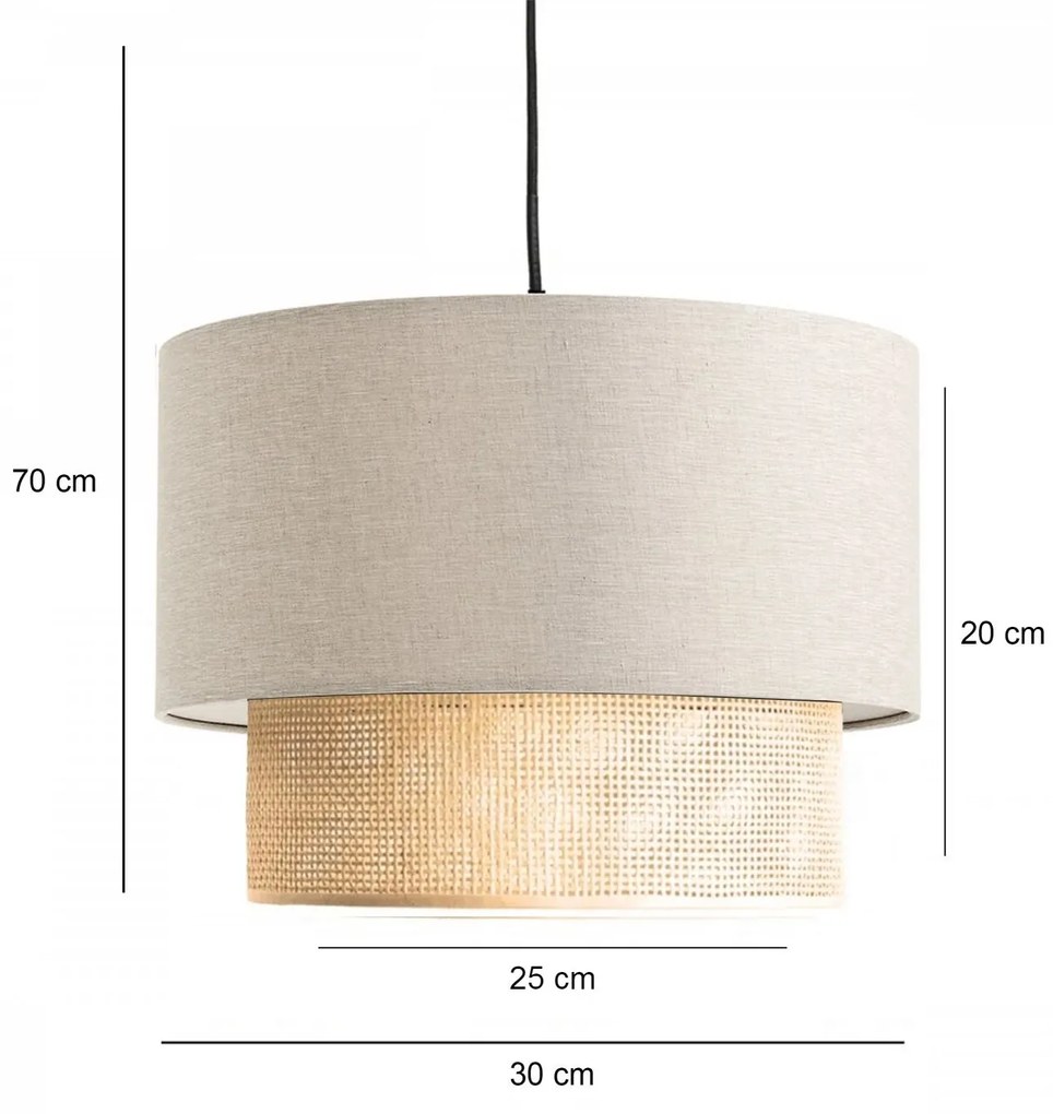 Závesné svietidlo Panorama II krémové