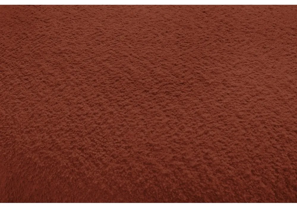 Pohovka z textílie buclé v tehlovej farbe 260 cm Saint-Germain – Bobochic Paris