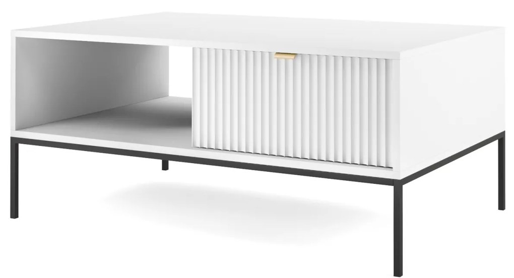 Konferenčný stolík Nova 104 cm biely/čierny