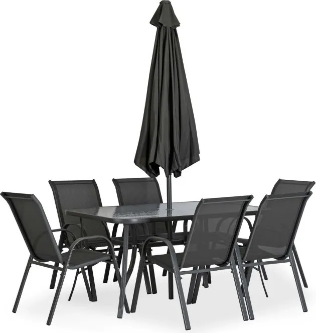 Záhradný nábytok NEBRASKA, čierna