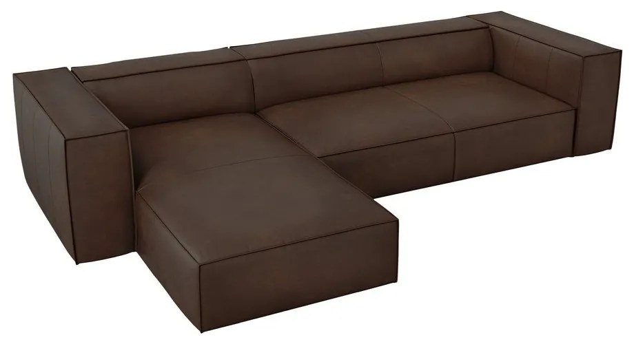 Tmavohnedá kožená rohová pohovka (ľavý roh) Madame - Windsor &amp; Co Sofas