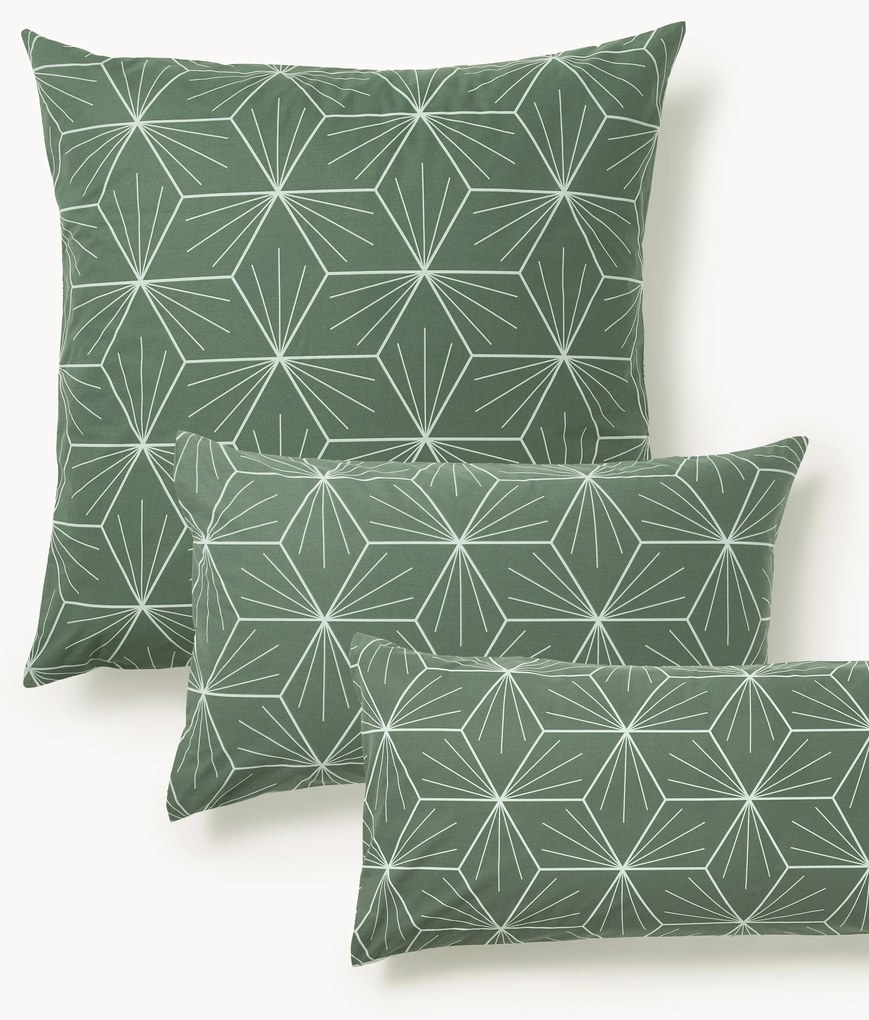 Obojstranná bavlnená obliečka na vankúš s geometrickou potlačou Ilda