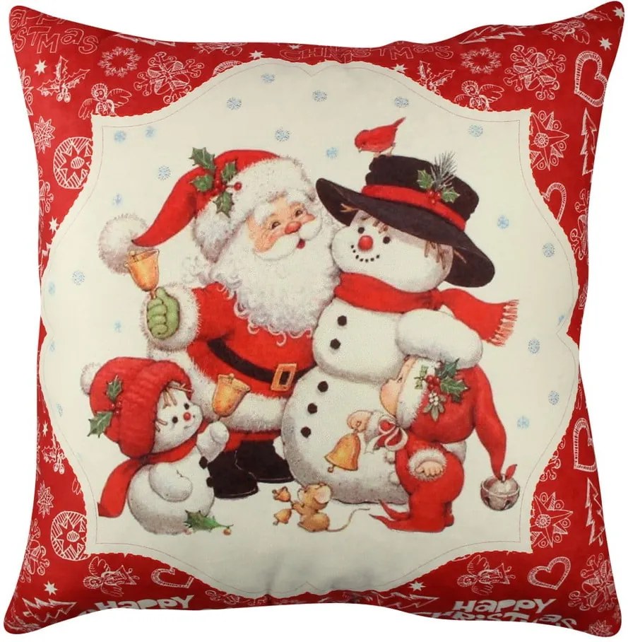 Vankúš Snowman and Santa, 43 x 43 cm