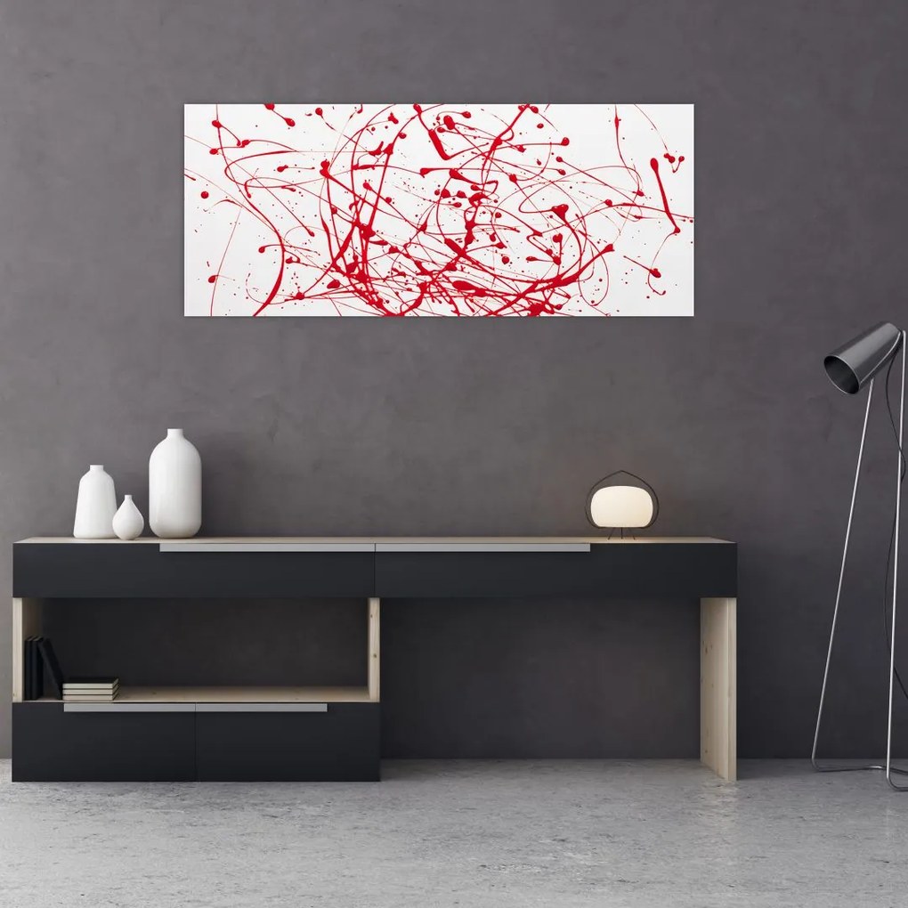 Obraz technikou Drippingu (120x50 cm)