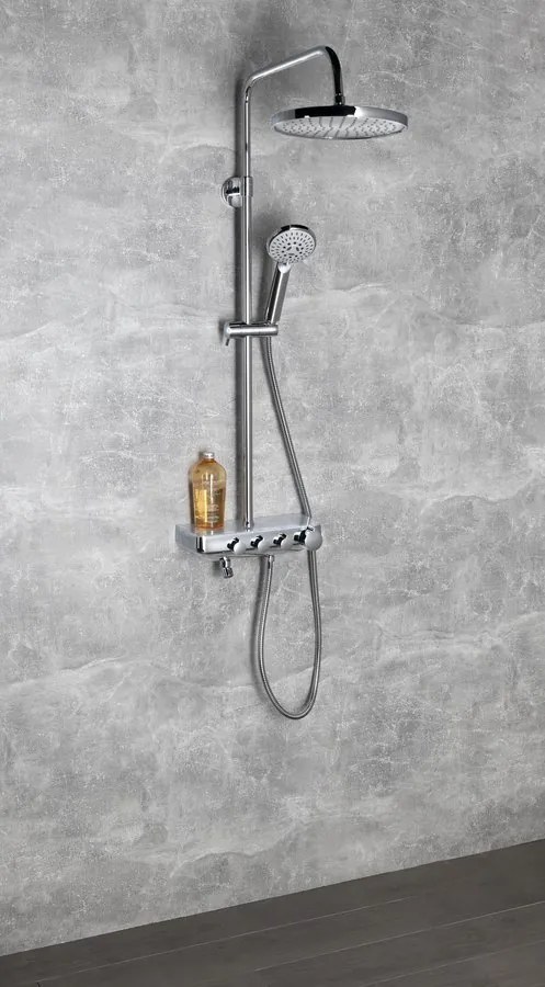 Aqualine Aqualine, FARRAO sprchový stĺp s batériou a napúšťaním, chróm, SL450