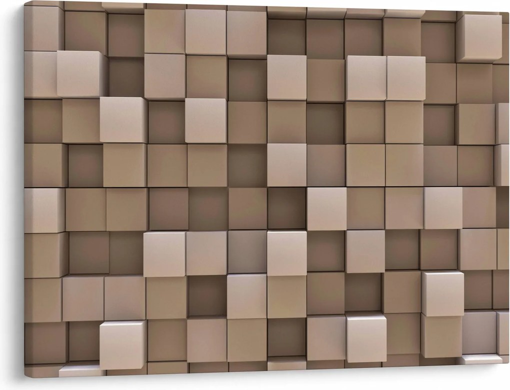 Obraz - Béžové kocky (70x50 cm)