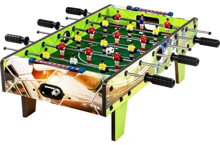 GamesPlanet® 70124 Mini stolný futbal s nožičkami, 70 x 37 x 25 cm, potlač