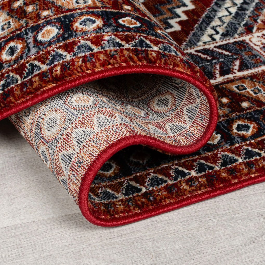 Flair Rugs, Kusový koberec Cooper Babylon Traditional Red, 80x150, červená, obývacia izba