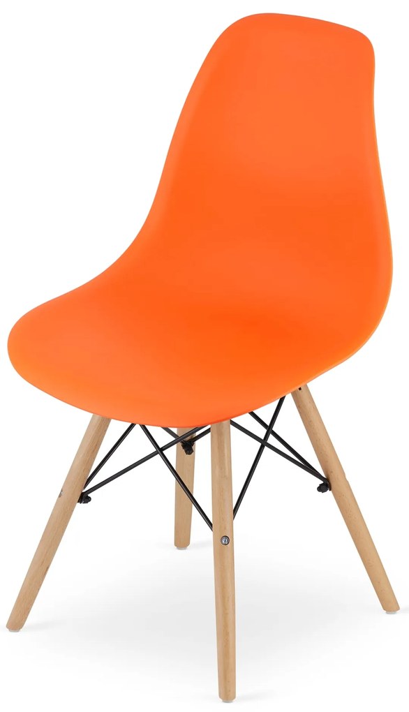 Stolička OSAKA oranžová / prírodné nohy x 2 9401 80 00 00