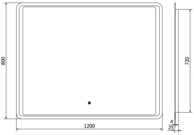 Mexen Zusa, LED kúpeľňové zrkadlo s podsvietením 120x80 cm, 6000K, ochrana proti zahmlievaniu, 9808-120-080-611-00