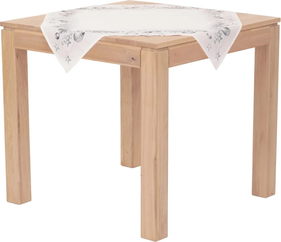 Obrus Vianočné gule 80x80 cm, biely