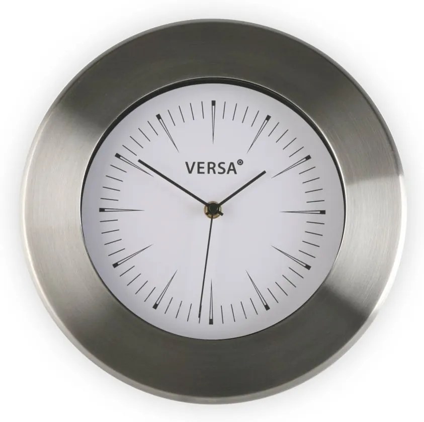 Nástenné hodiny s bielym ciferníkom Versa Alumo, ⌀ 30,5 cm