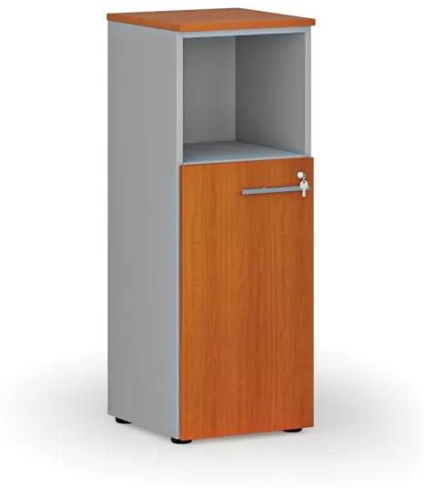 Kombinovaná kancelárska skriňa PRIMO GRAY, 1087 x 400 x 420 mm, sivá/čerešňa