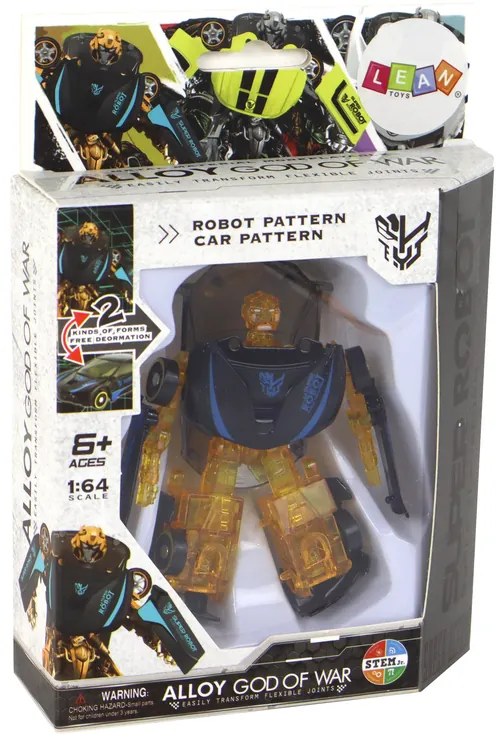 LEAN TOYS Robotické auto 2v1 v mierke transformácie 1:64