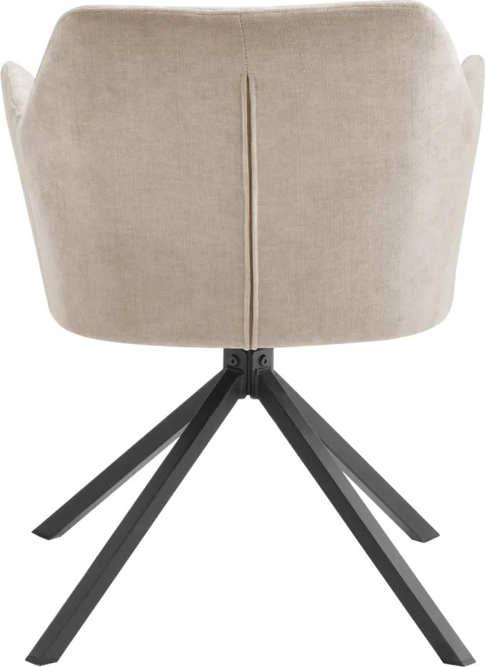 Otočná jedálenská stolička Patti, béžová látka