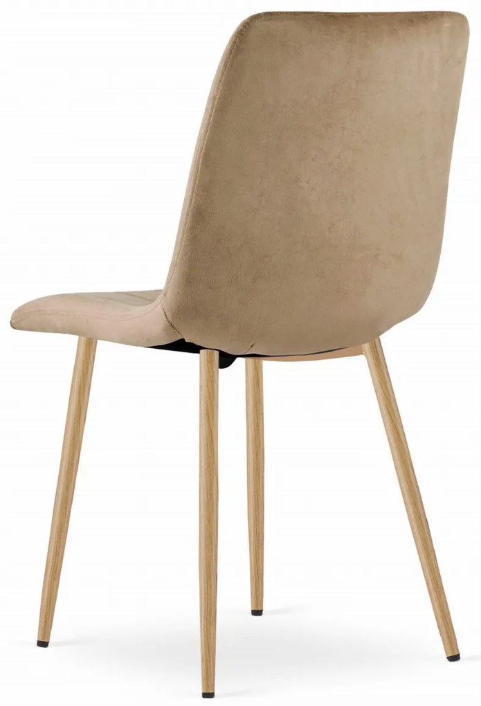 Hnedá zamatová stolička LAVA