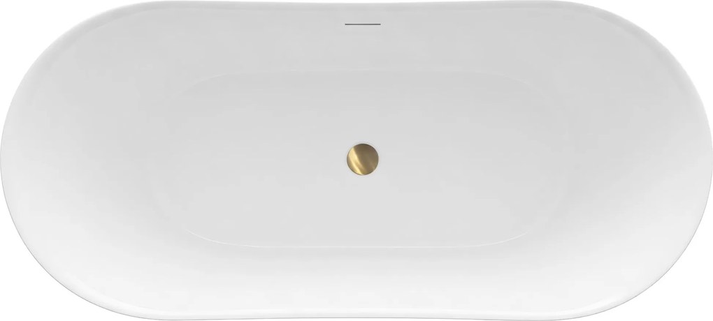 Rea Lusso Slim, voľne stojaca vaňa 170×74 cm, biela, REA-W0504