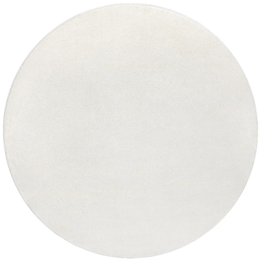 Okrúhly koberec SOFTY Jednofarebný, krémový