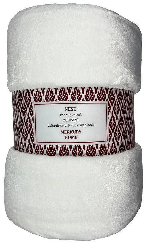 Deka Nest Super Soft biela 200x220 Merkury Home
