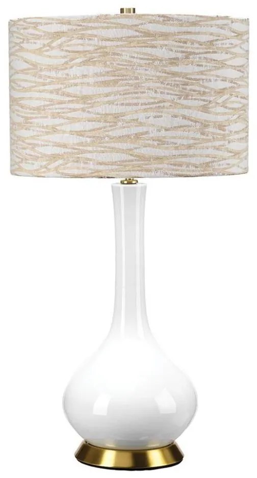 Elstead MILO-AB-TL-LANT - Stolná lampa MILO 1xE27/60W/230V béžová