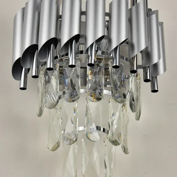 Brilagi - Nástenné svietidlo ECLIPSE 2xE14/10W/230V strieborné