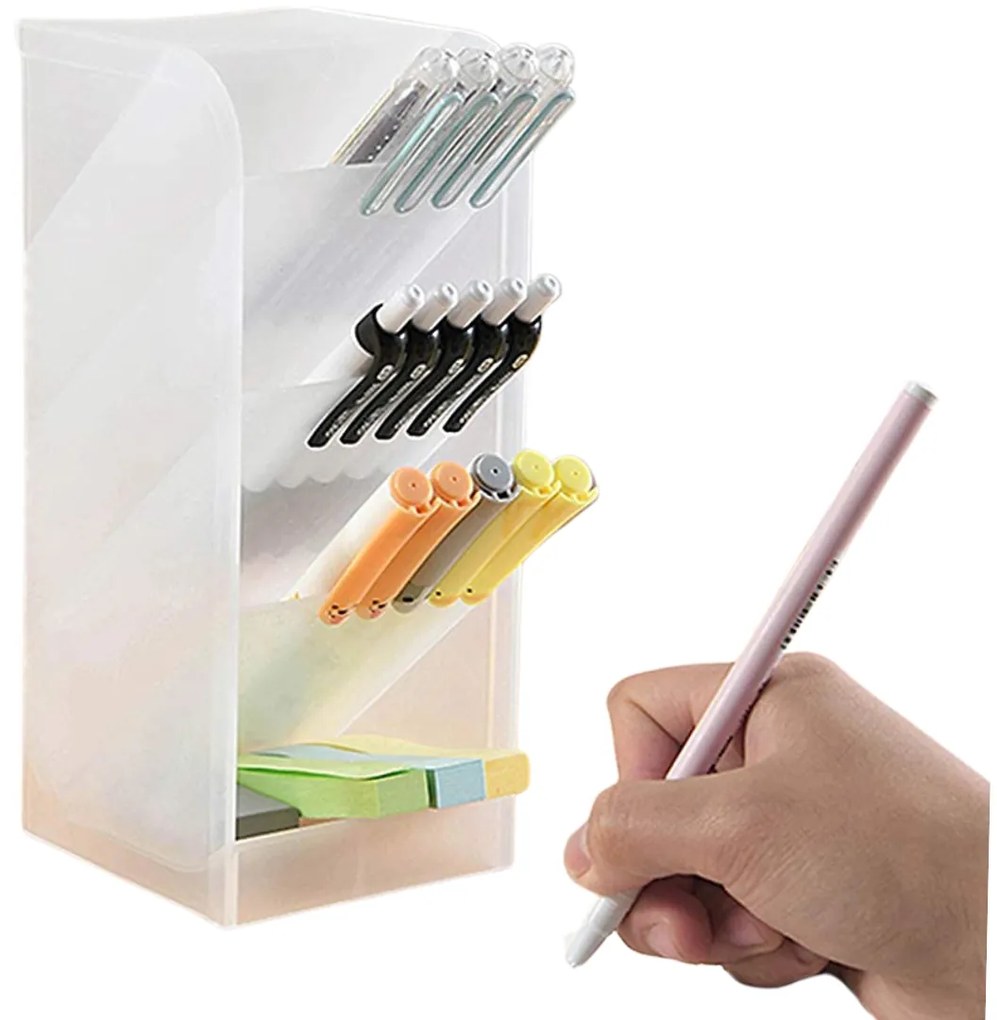 eCarla Multifunkčný stolný organizér na písacie potreby / štetce, William, transparentný