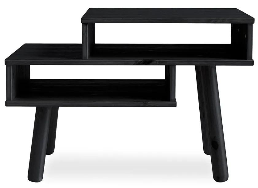 Čierne drevo Konferenčný stolík z borovicového dreva Hako  40 × 65 × 45 cm KARUP DESIGN