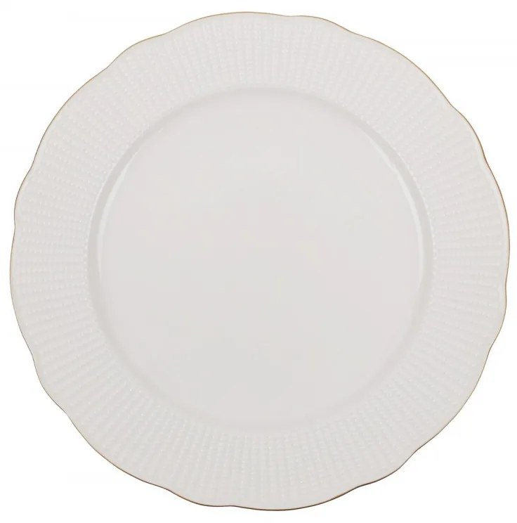 Porcelánová sada 24 ks talířů GoldieWhite bílá/zlatá