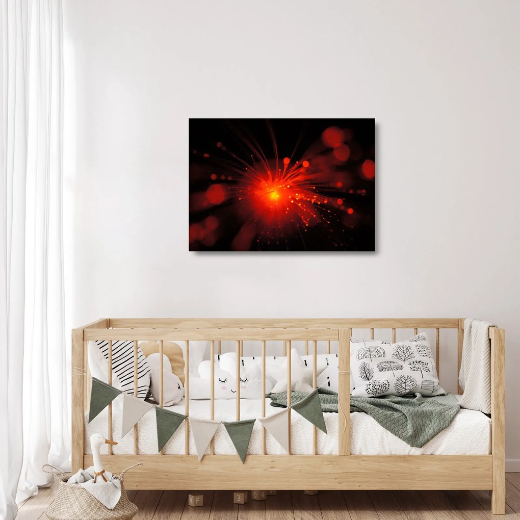 Sklenený obraz iskrenie abstrakcie (70x50 cm)