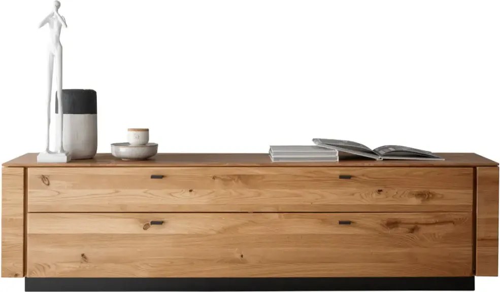 Dubová TV Skrinka so zásuvkou a výklopným boxom, 180x42x47 cm