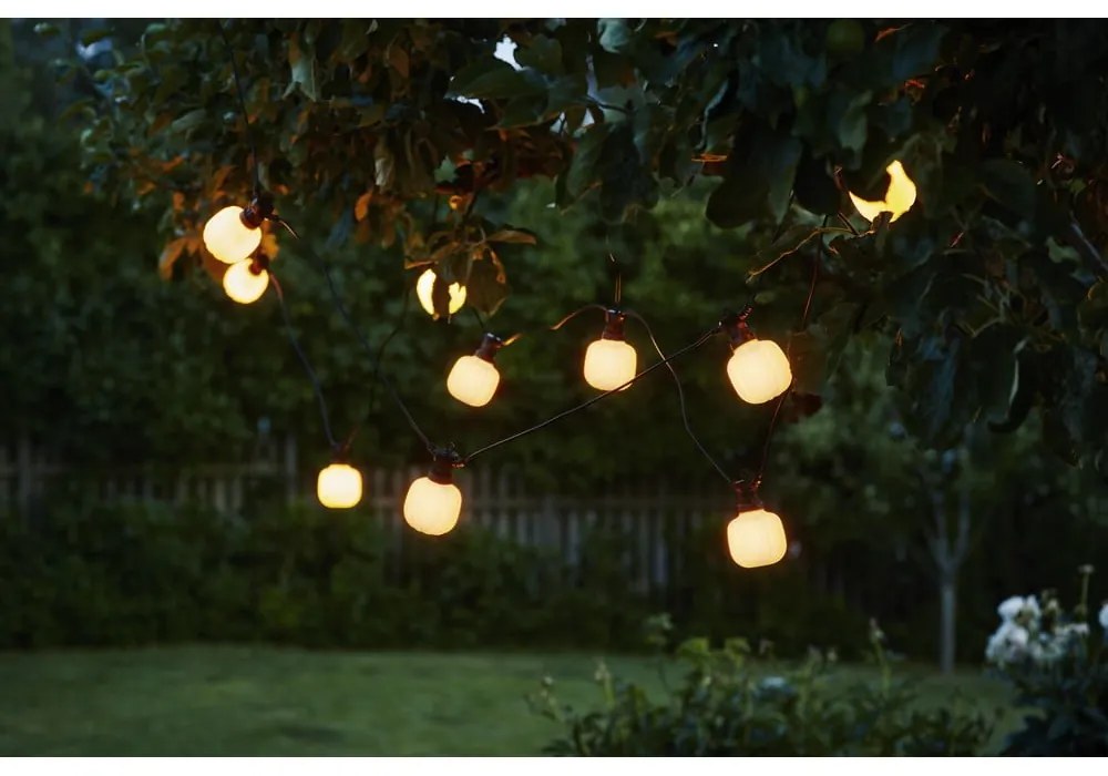 Čierna vonkajšia svetelná LED reťaz Star Trading Circus Maxi, dĺžka 5 m