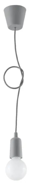 Sivé závesné svietidlo ø 5 cm Rene – Sollux