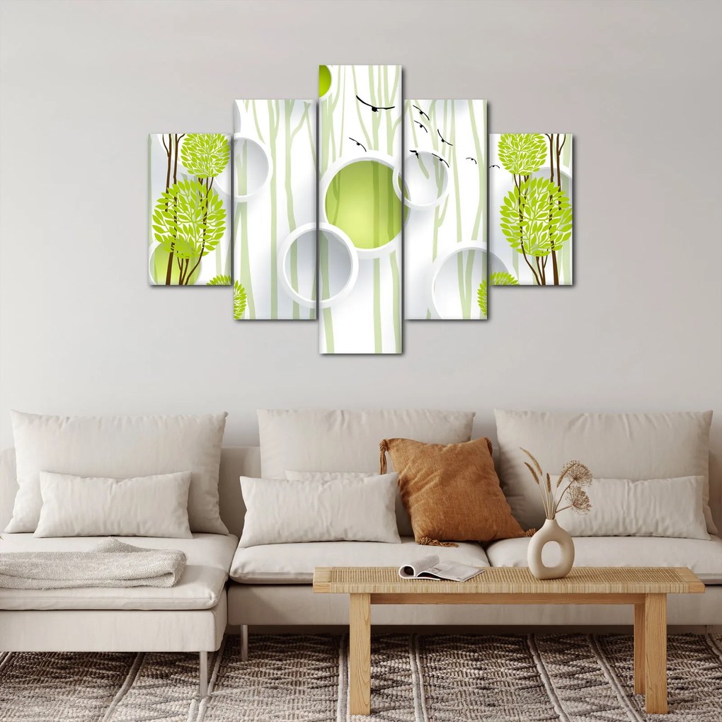 Obraz abstrakcie so stromami (150x105 cm)