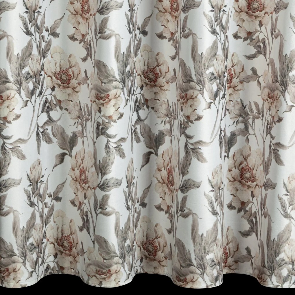 ZATEMŇOVACÍ ZÁVES NA KRÚŽKOCH BEVERLY 140X250 CM KVETY