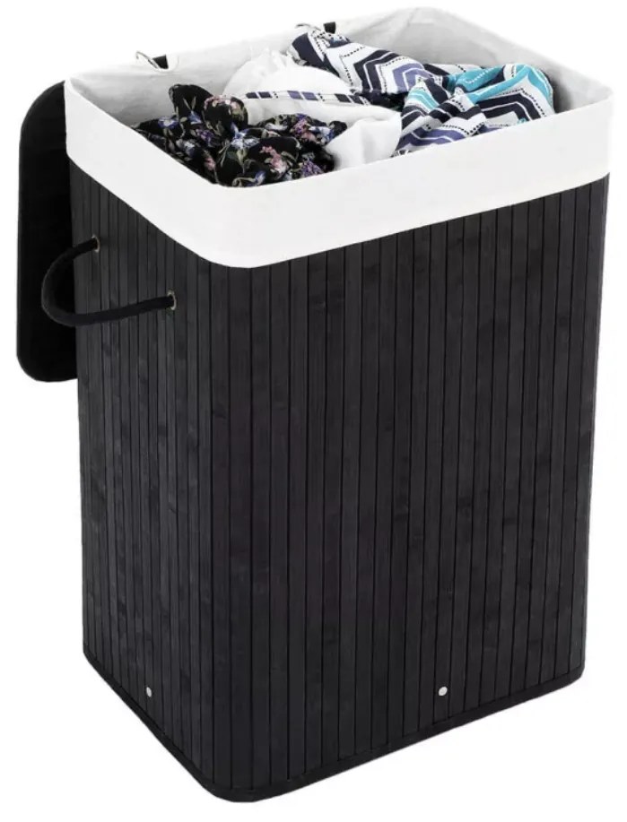 Koš na prádlo OLI 72 L černý