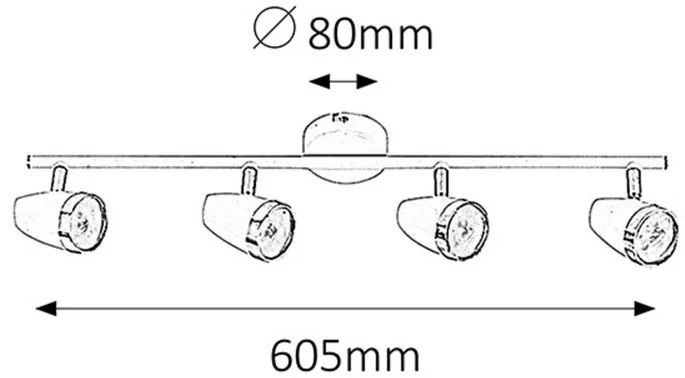 Rabalux KAREN 6669 LED stropné bodové svietidlo 4x4W | 1120lm | 3000K | IP20 - biela