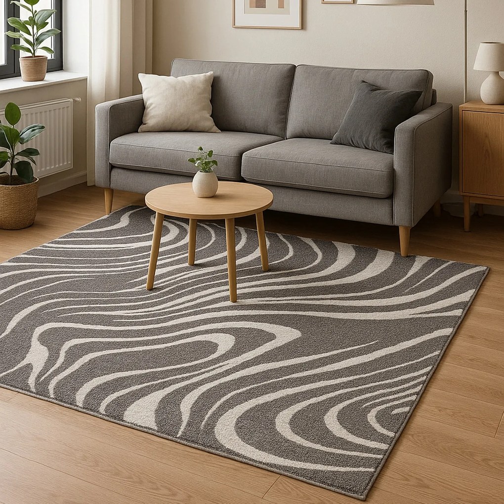 Oriental Weavers, Kusový koberec Castro Carved 162/NQ2F, 67x120, šedá, kancelária