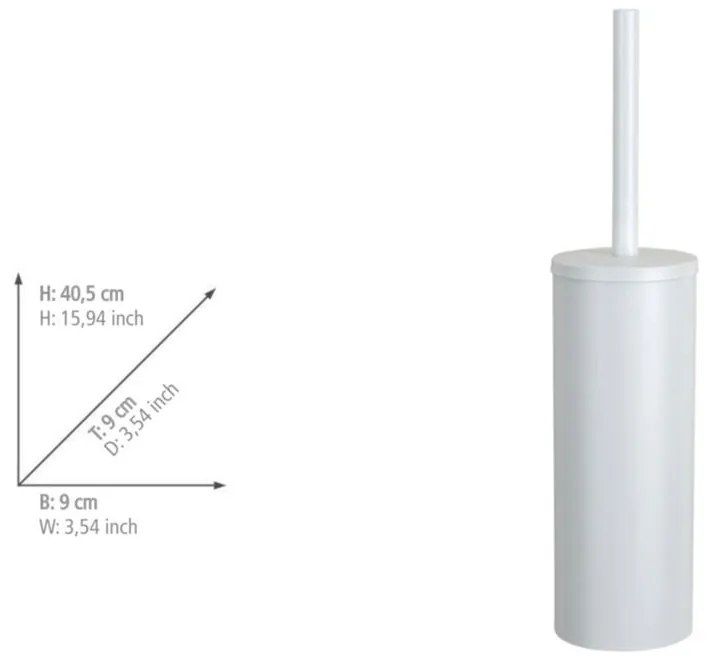 Biela WC kefa z nehrdzavejúcej ocele Orea – Wenko