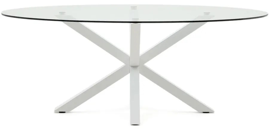 Jedálenský stôl so sklenenou doskou 100x200 cm Argo – Kave Home