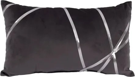 Dekoračný vankúš Vanessa 30x50 cm, antracitový%