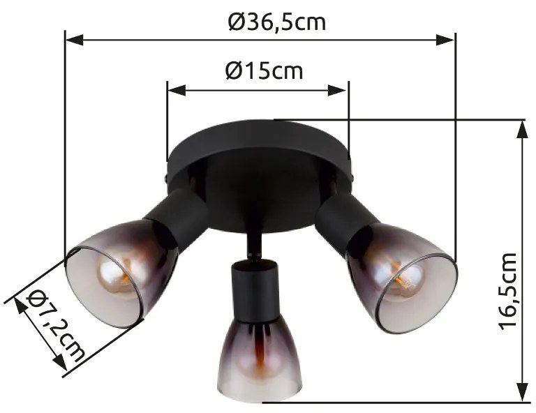 GLOBO SATELLA 54312-3 Klasické svietidlo