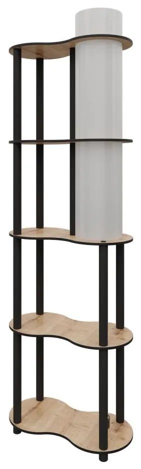 Stojacia lampa s poličkami NOTO 1xE27/40W/230V béžová/čierna