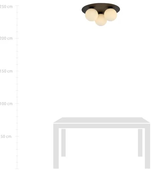 Stropné svietidlo SOLAR 3xE14/10W/230V čierna/biela