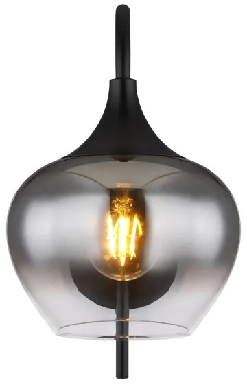 Globo 15548W - Nástenná lampa MAXY 1xE27/40W/230V čierna